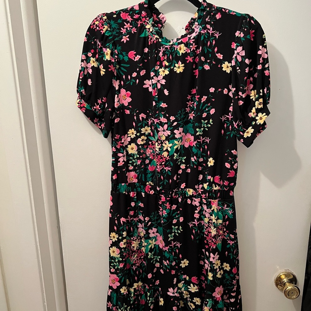Floral Black Dress